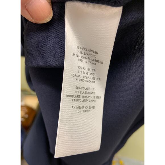 Marina Blue Sleeveless Bodycon Asymmetrical Neckline Formal Dress Size 10 NWT - Picture 6 of 6